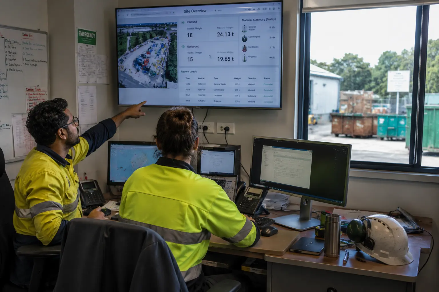 Functional Characteristics thumbnail Operators monitoring local hub operations on screens at a control desk.